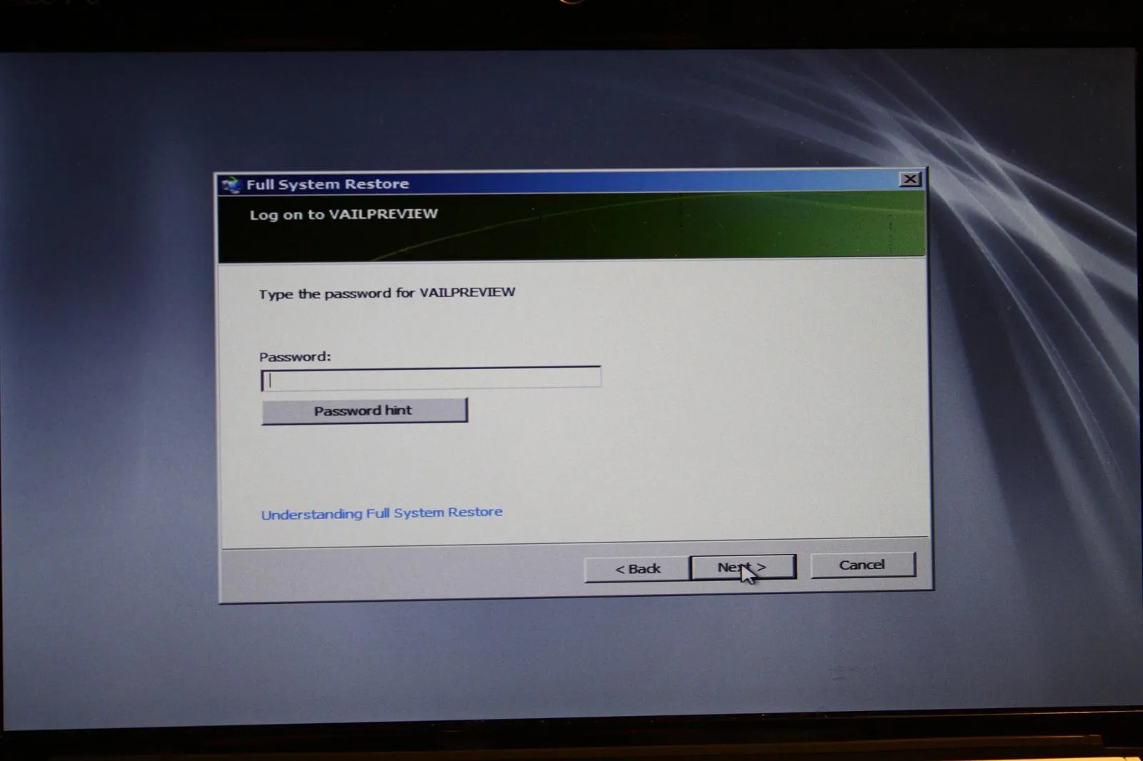 View Vail August Preview - Full PC Restore
