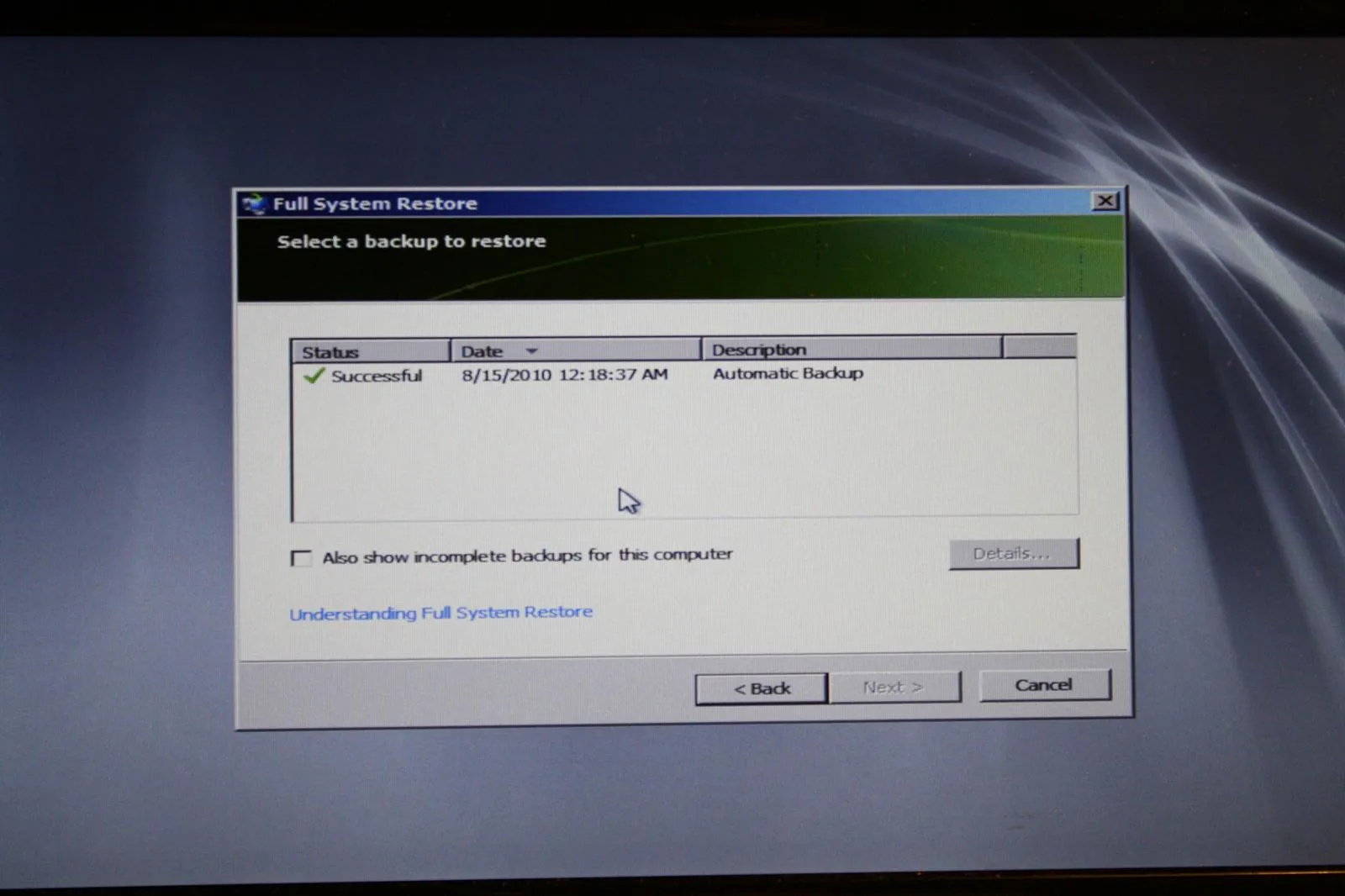 View Vail August Preview - Full PC Restore