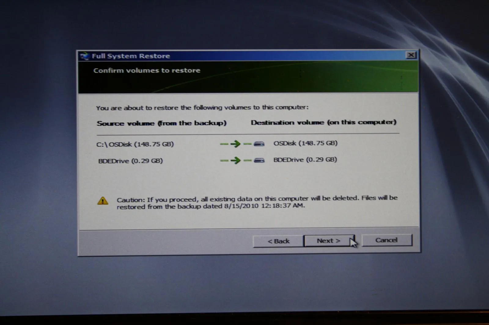 View Vail August Preview - Full PC Restore